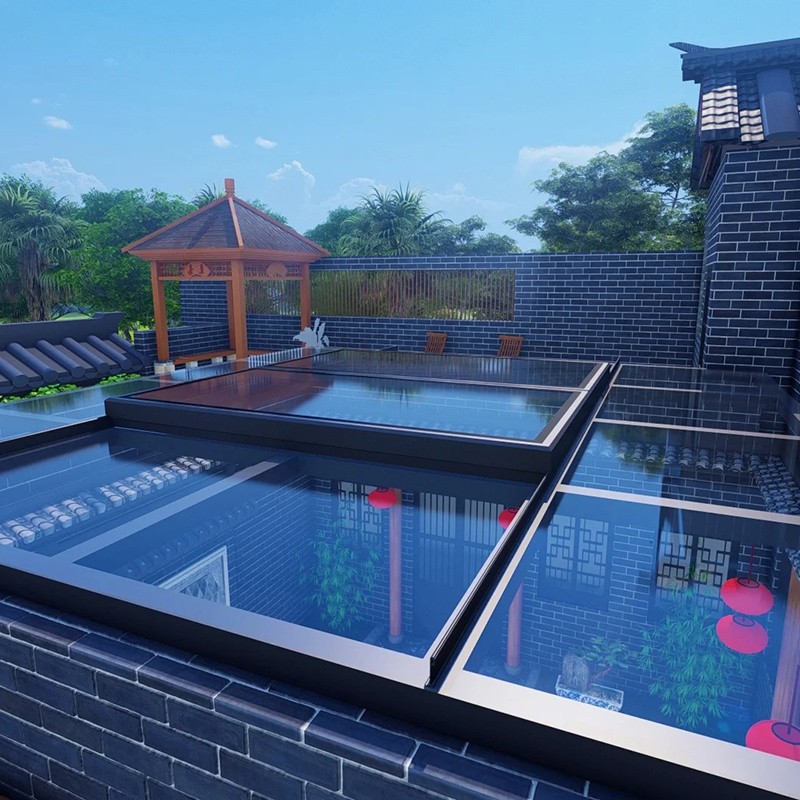 Villa Bodrumunda Tek Açılır Sürgülü Işıklık